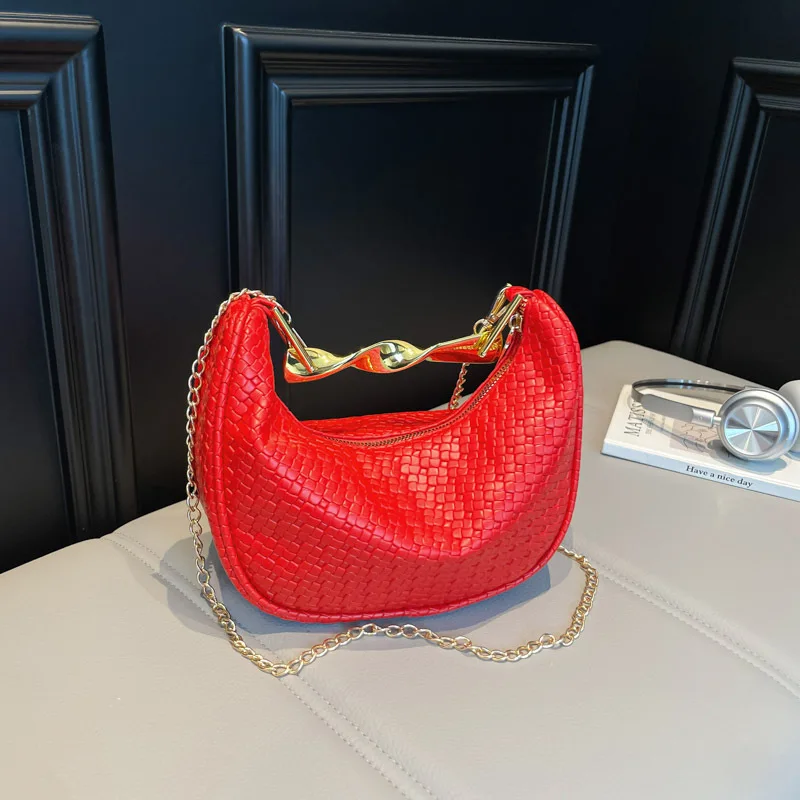 

Лето 2022, соломенная сумка для пельменей, тканая цепочка, кошелек через плечо, сумка-тоут с металлической ручкой и классической шикарной сумкой на плечо ​