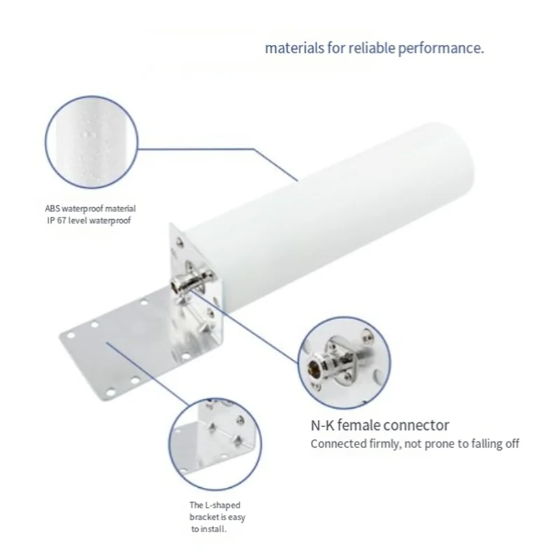 AA60-هوائي مدفع 5G مدفع متعدد الاتجاهات 6Db 50Ω هوائي خارجي CPE هوائي طويل المدى