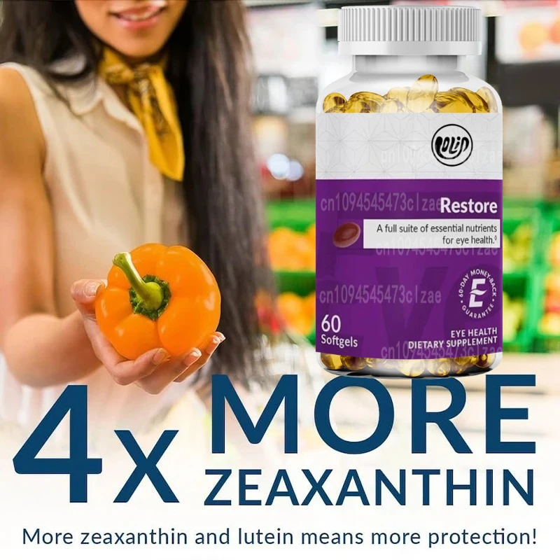 Contains Lutein, Vitamin D, Omega-3 Fish Oil, and Zeaxanthin, A Complete Eye Health Formula -60 Capsules