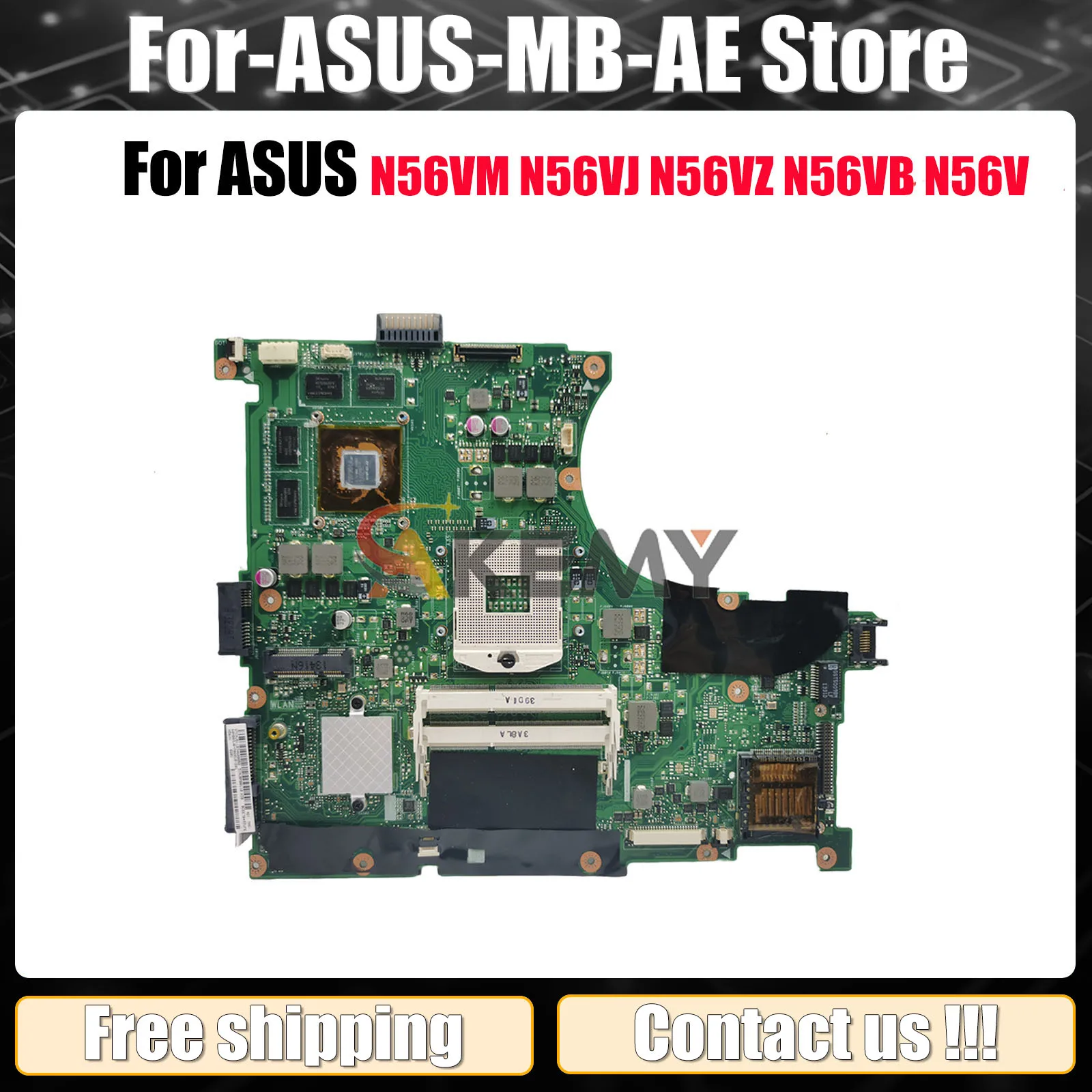 

Материнская плата N56VM для ноутбука ASUS N56VZ N56VM N56VJ N56V N56VB N56VV, материнская плата для ноутбука на складе, 100% тестирование, ОК, быстрая доставка