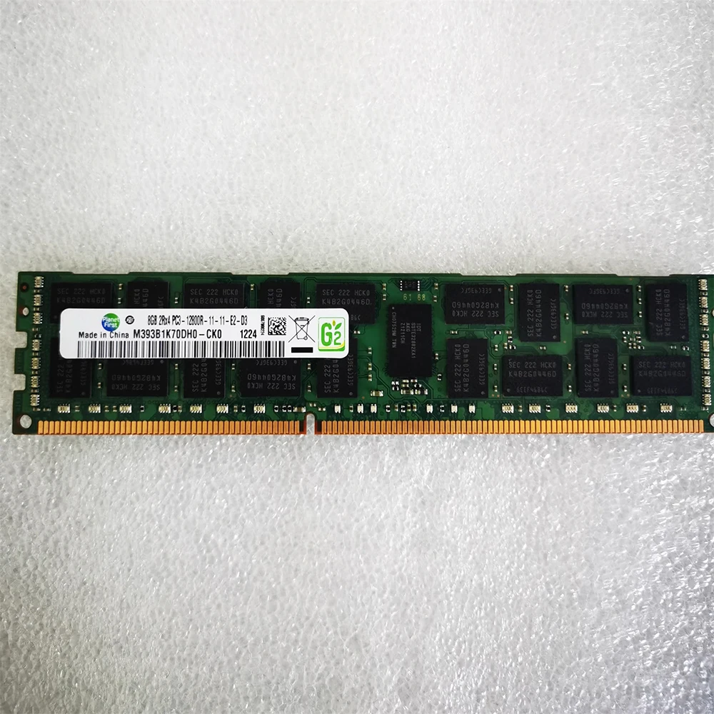 2PCS For Samsung Server Memory 8GB DDR3 1600MHz ECC REG RAM 2RX4 PC3-12800R M393B1K70DH0-CK0