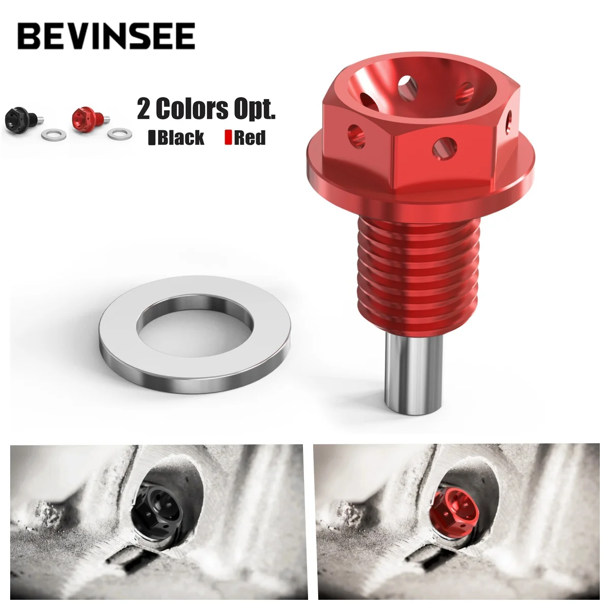 M12x1.5 Magnetic Oil Drain Plug Aluminium Oil Drain Sump Nut for BMW E46 E60 E90 E36 E39 E91 E92 E30 E34 F10 F30 Z3 Z4 X5 E70 