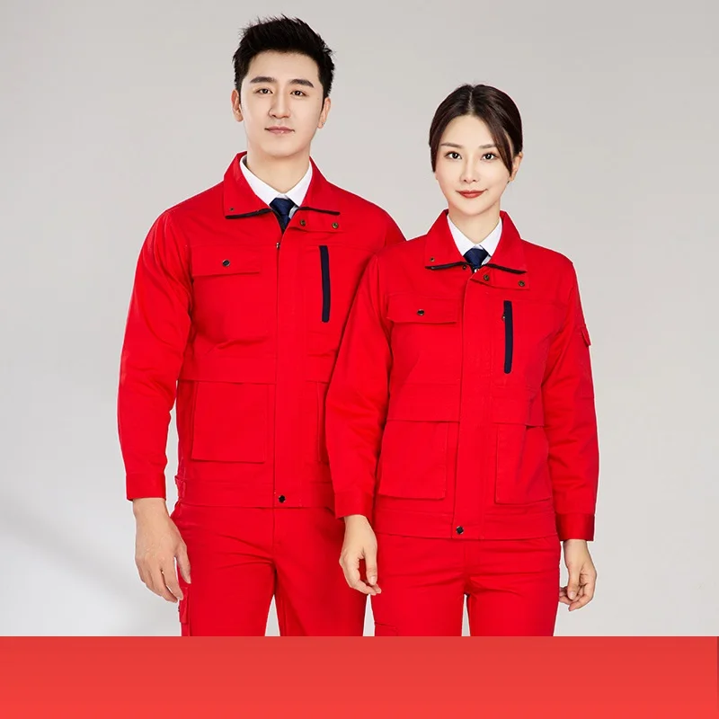 Multi Pockets Wear Resistant Work Clothing For Men Auto Repairman Workshop Uniforms Welding Suits Protection Worker Coveralls