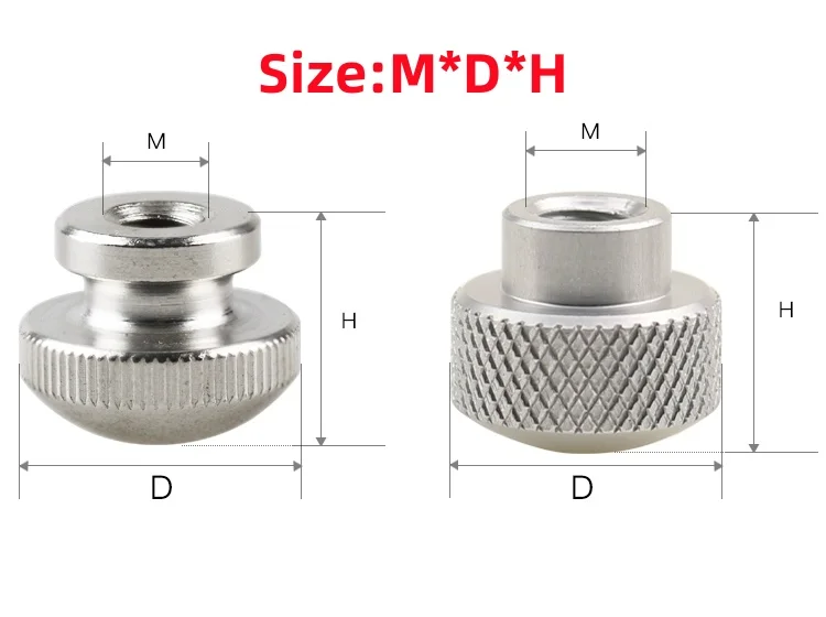 1pcs Aluminum Alloy/carbon Steel Round Knurled Thumb Nut M3 M4 M5 M6 Blind Hole Hand Tighten Nuts