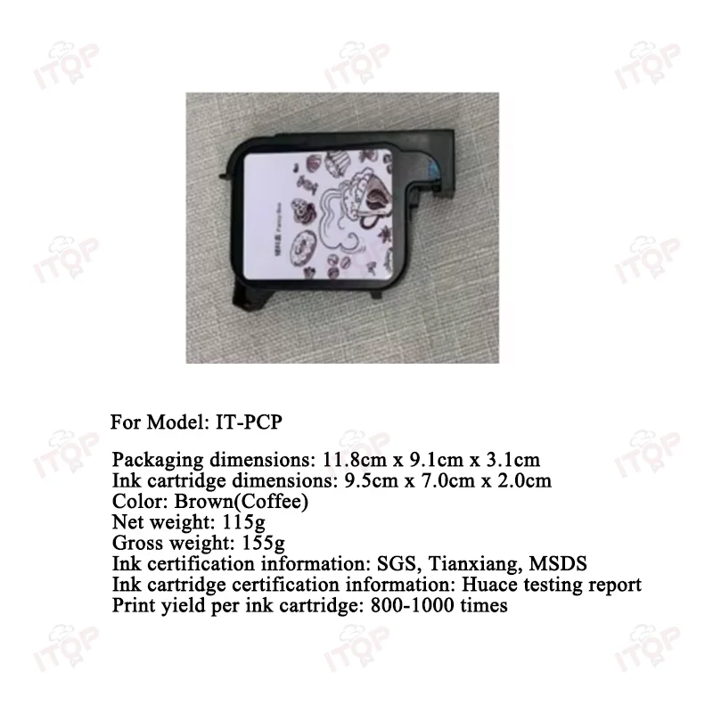 ITOP الكرمل الغذاء الصف الحبر لآلة اللاتيه الفن القهوة لاتيه طابعة القهوة طابعة نمط طابعة سطح الطعام