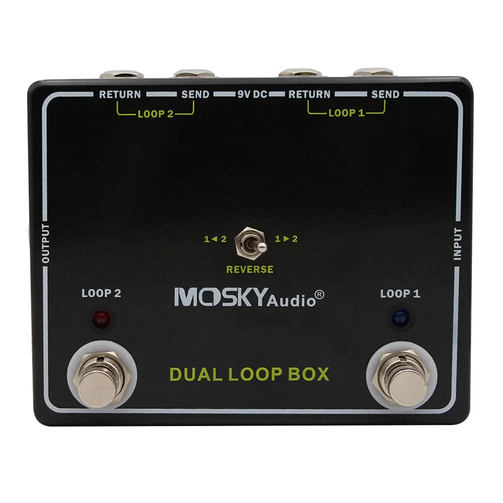 

Current Supply Adjustable Pedal Guitar Accessory AB Foot Switch Dual Loop Box Compact Size Current Supply Flexibility