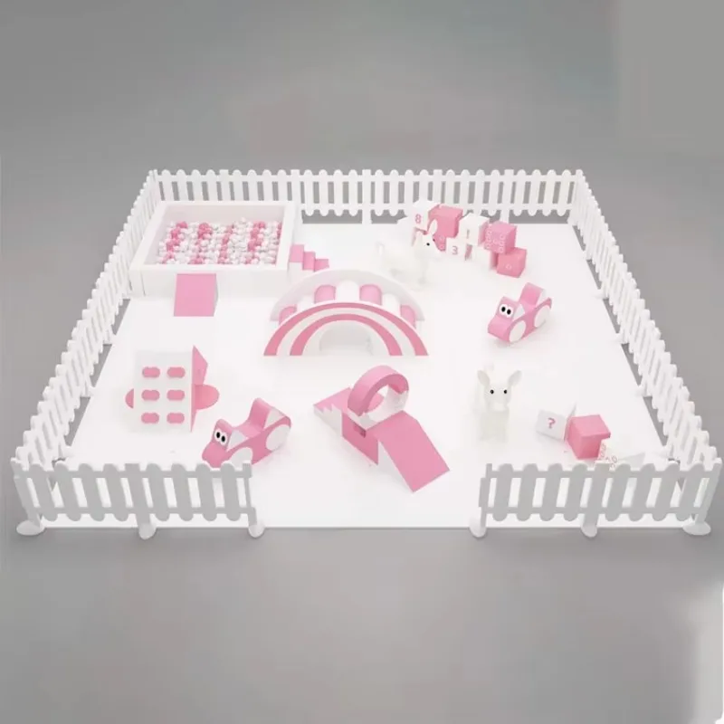 

Pastel Stackable Indoor Climbing Soft Play Blocks Equipment Carousel Design Package Set