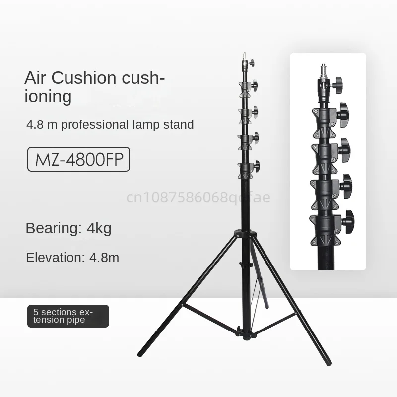 

Photography Light Stand 4.8 M Air Cushion Studio Background Lamp Holder Spotlight Aluminum Alloy Pressure 5-Section Bracket