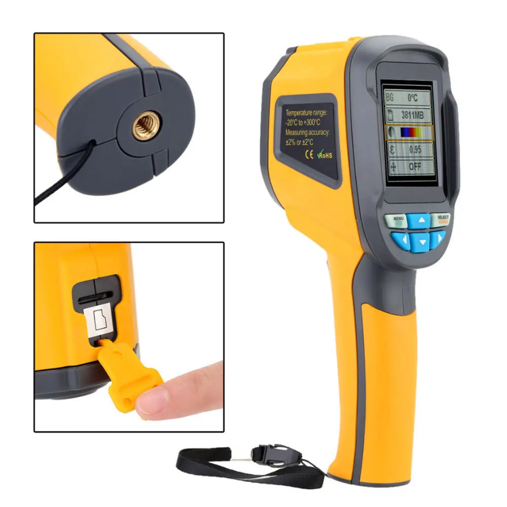 Effective HT-02D High Definition Handheld Infrared Thermal Imager Industrial Floor Heating Floor Drain Circuit Thermal Imager