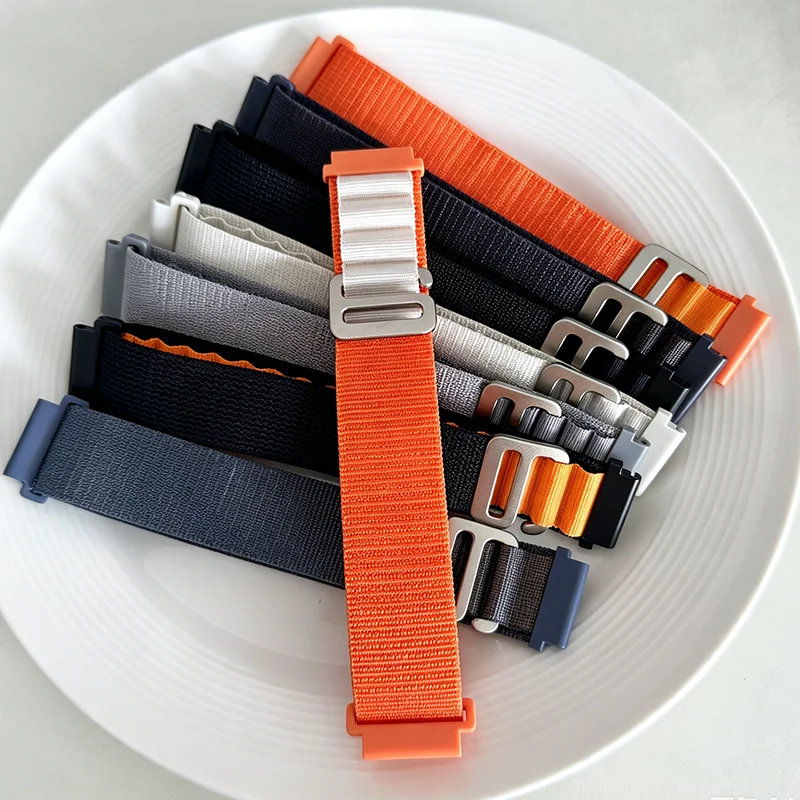22mm 20mm Watch Band Alpine Loop For Samsung Galaxy Watch 7 FE 6 5 4 Classic Gear S3 Sport Nylon Strap Galaxy Watch 7 Bracelet 6