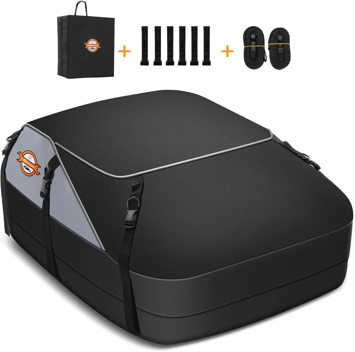 

Waterproof 20 Cubic Feet Car Rooftop Cargo Carrier Bag with 6 Hooks & Straps for Vehicle Storage