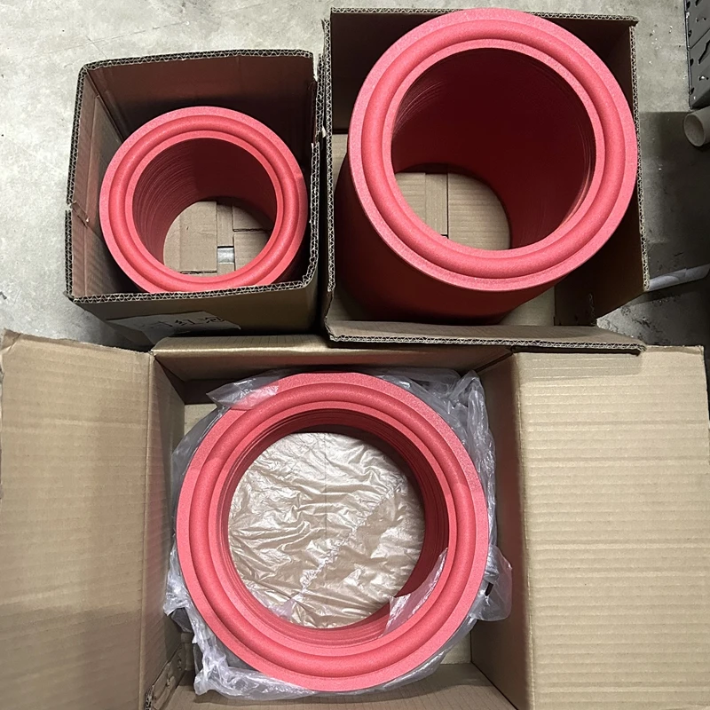 1 Paar 8/10/12 Zoll roter Lautsprecher, Schaumstoff-Surround-Lautsprecher, Schaumstoff-Surround-Lautsprecher-Reparatursätze, Anti-Aging-Subwoofer-Woofer-Ringe