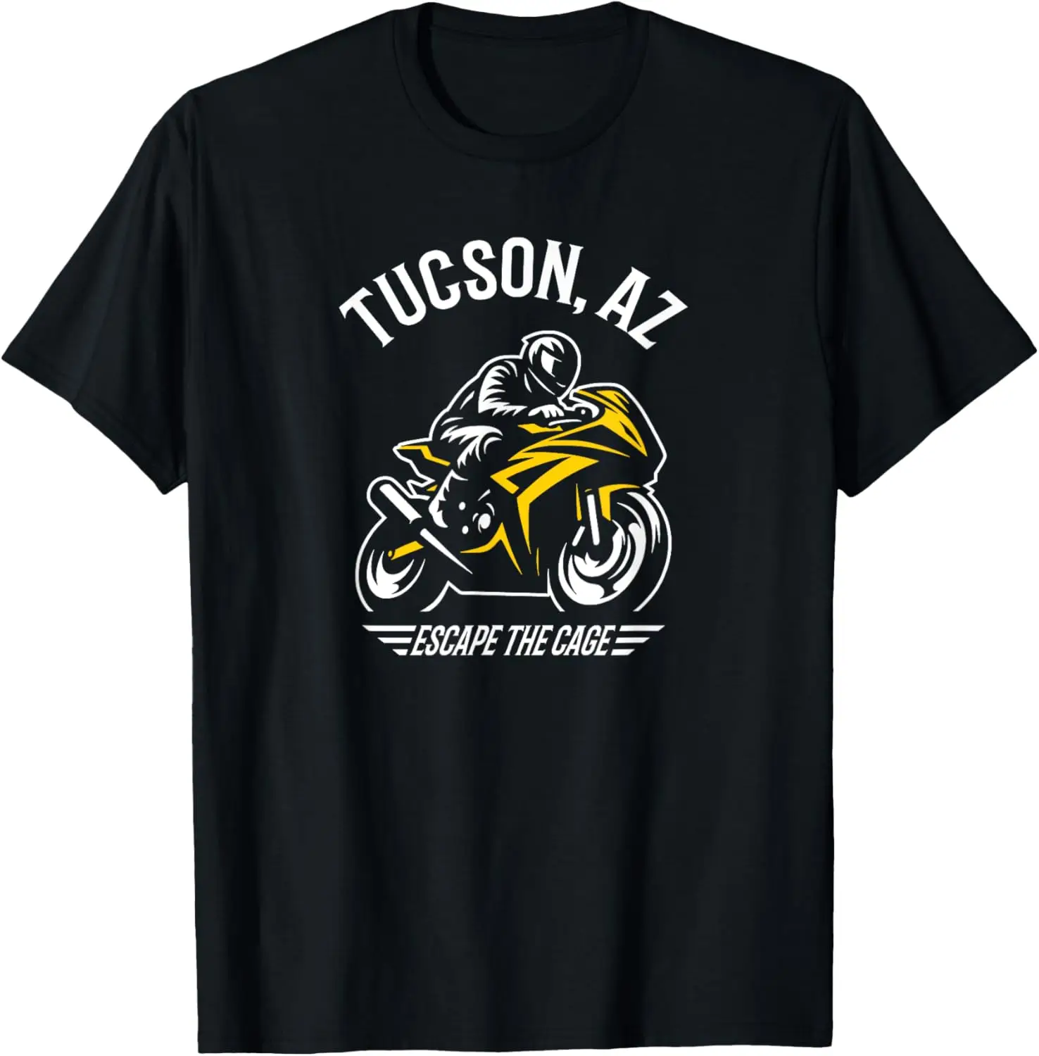 تي شيرت بتصميم سباق الدراجات النارية من Tucson AZ