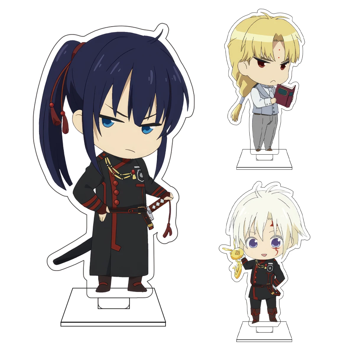 Anime de 10 cm ‌ Figura Acrílica de D.Gray-man, Base Decorativa con Yu Kanda, el Conde del Milenio y Allen Walker, Regalos y Adornos