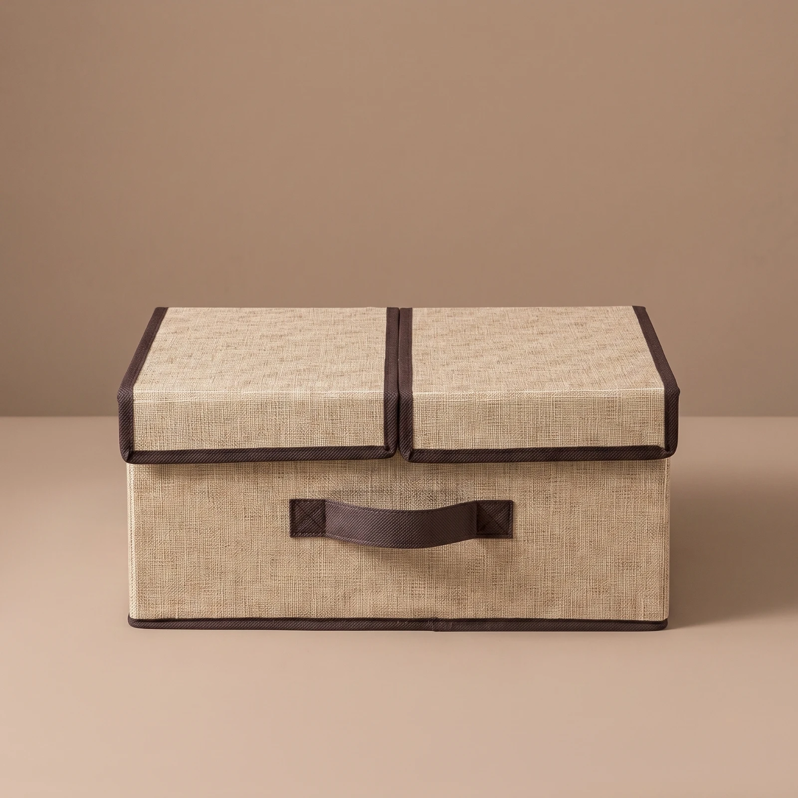 Foldable Storage Box with Handles Lidded Storage Box with Lid Collapsible Organizer Soft-Sided for Students, Home Organization