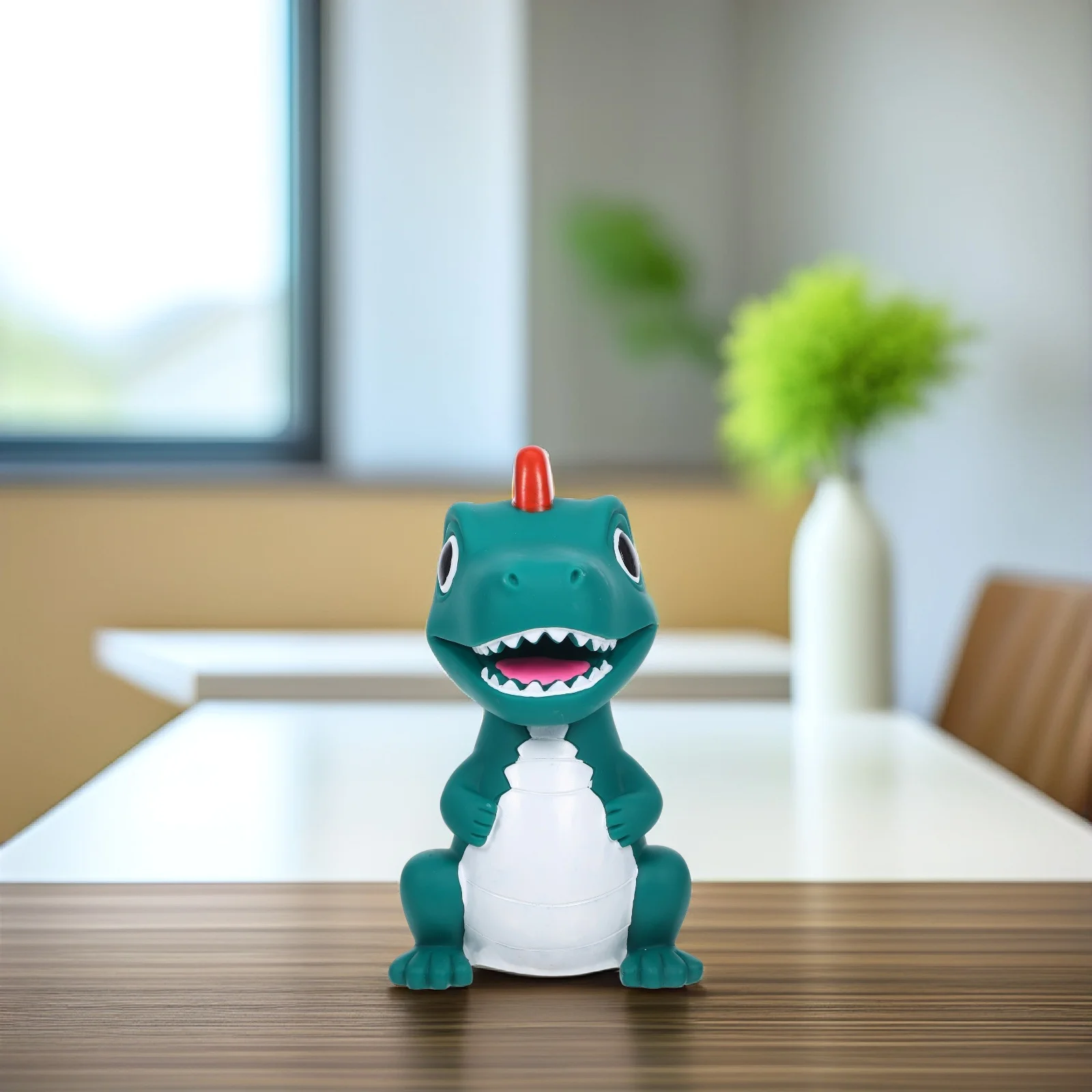 Leuke Dinosaurus Spaarpot Vinyl Muntautomaat Stevige Geldbesparende Pot voor Kinderen Verjaardag Kerst Decoratieve Desktop Spaarpot