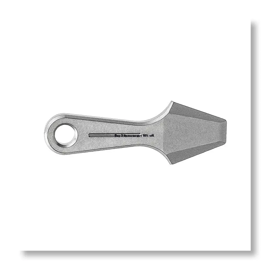 NEWTitanium EDC Pry Bar Mini Titanium Alloy Crowbar Keychain Pendant EDC Tool Camping Accessory