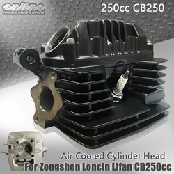 Motorcycle 250cc CB250 Air Cooled Cylinder Head For Zongshen Loncin Lifan CB250cc Air Cooling Engine ATV Dirt Bike Accessories