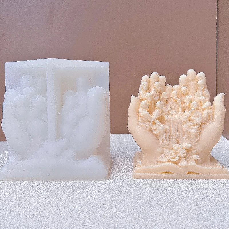 Twelve Saints Home Art Decoration Resin Gypsum Cement Candle Silicone Mould