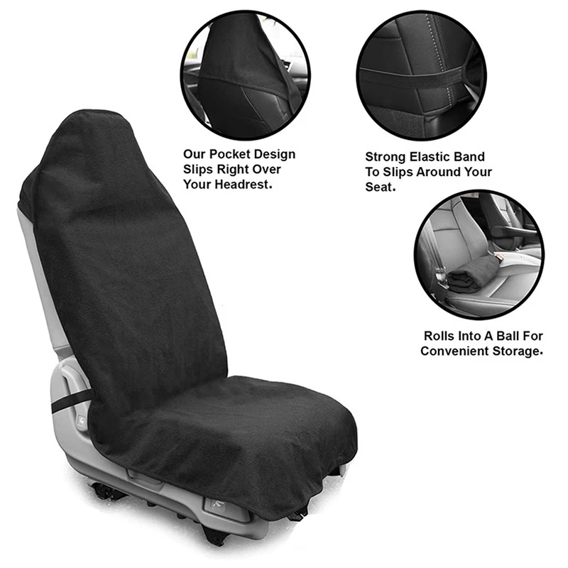 AB59-Machine Washable Towel Seat Cover, Anti-Slip, Waterproof Sweat Proof Super Absorb Car, Truck, SUV Seat Cover