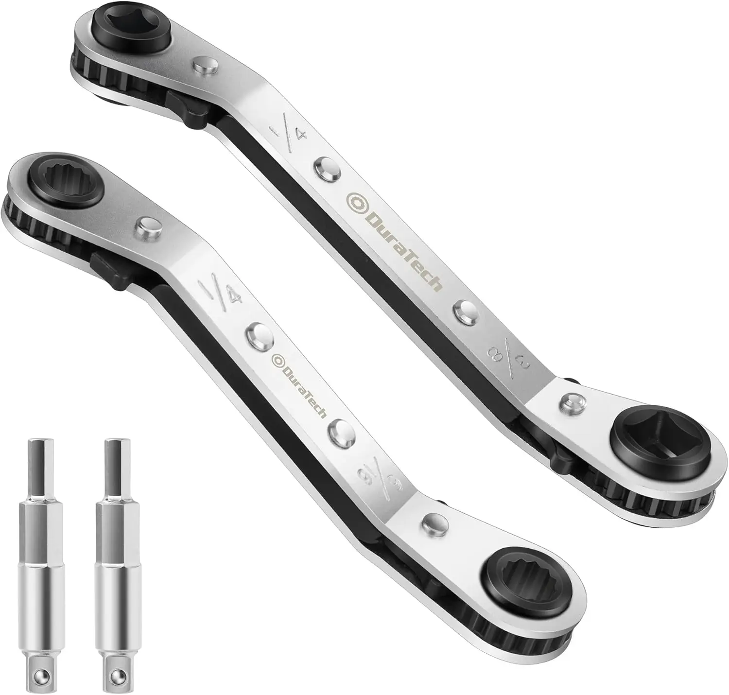 

HVAC Service Wrench Set 3/16" 1/4" 5/16" 3/8" Refrigeration Wrench with Hex Bit Adapter for AC & Refrigeration