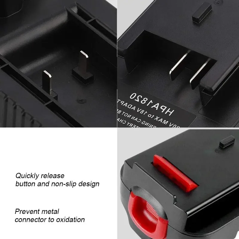 Compatible for HPB18 18V Ni-MH Batteries for LBXR20/FMC680L/PCC685L 20V Max Lithium-ion Batteries HPA1820 20V Battery  Adapter view 6