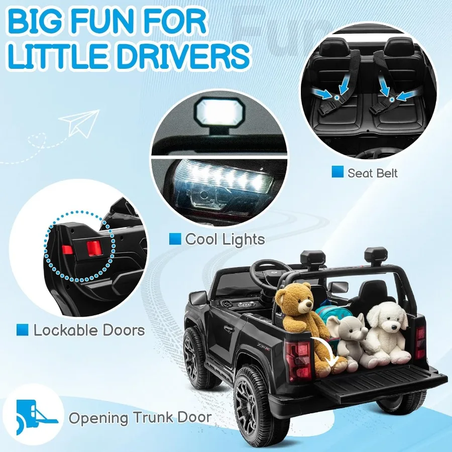 24V lizenziertes Colorado-Elektroauto für Kinder, Spielzeug zum Aufsitzen für Kleinkinder mit Fernbedienung, 2-Sitzer-Elektroauto-Fahrzeug