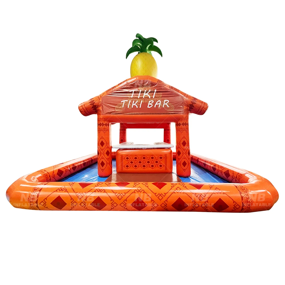 Inflatable Water Bar Pool, PVC Floating Pool with Sofa, Backyard Swimming Pool, 1000L Capacity, Summer Party Essential
