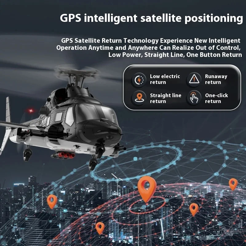 Lobo voador armado 1:34 helicóptero f02s máquina de simulação inteligente posicionamento gps um clique retorno brinquedo das crianças modelo presente
