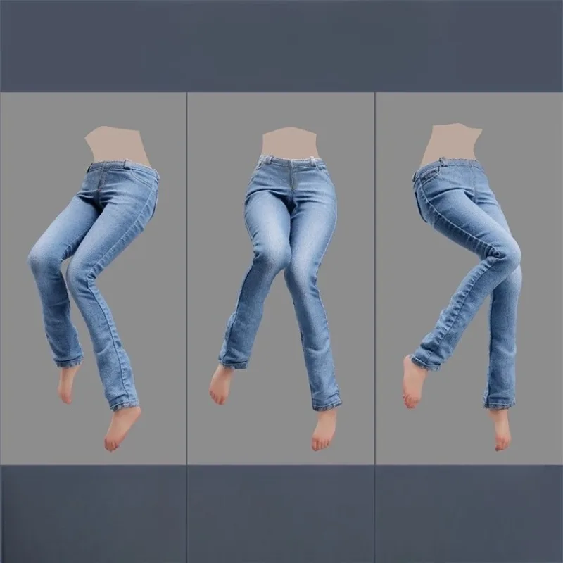 Jeans réalistes délavés à Texture Vintage, Styles masculins et féminins, pantalons Slim Fit, modèle de vêtements pour figurines de poupée de 12 pouces, échelle 1/6
