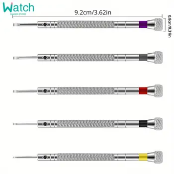 5件組 0.8-1.6mm 鋼製螺絲刀,用於手錶維修,便攜式手錶工具,錶帶拆卸工具,帶迷你錶帶銷,鐘錶匠工具 10 最佳銷售 手錶螺絲起子套裝 - №7