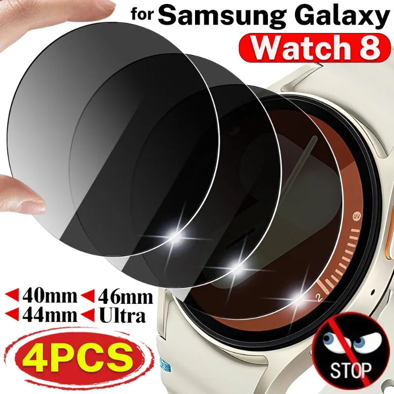 

1-4 шт. противошпионское закаленное стекло для Samsung Galaxy Watch8 40/44 мм Classic 46 мм Watch Ultra HD защитная пленка для экрана конфиденциальности