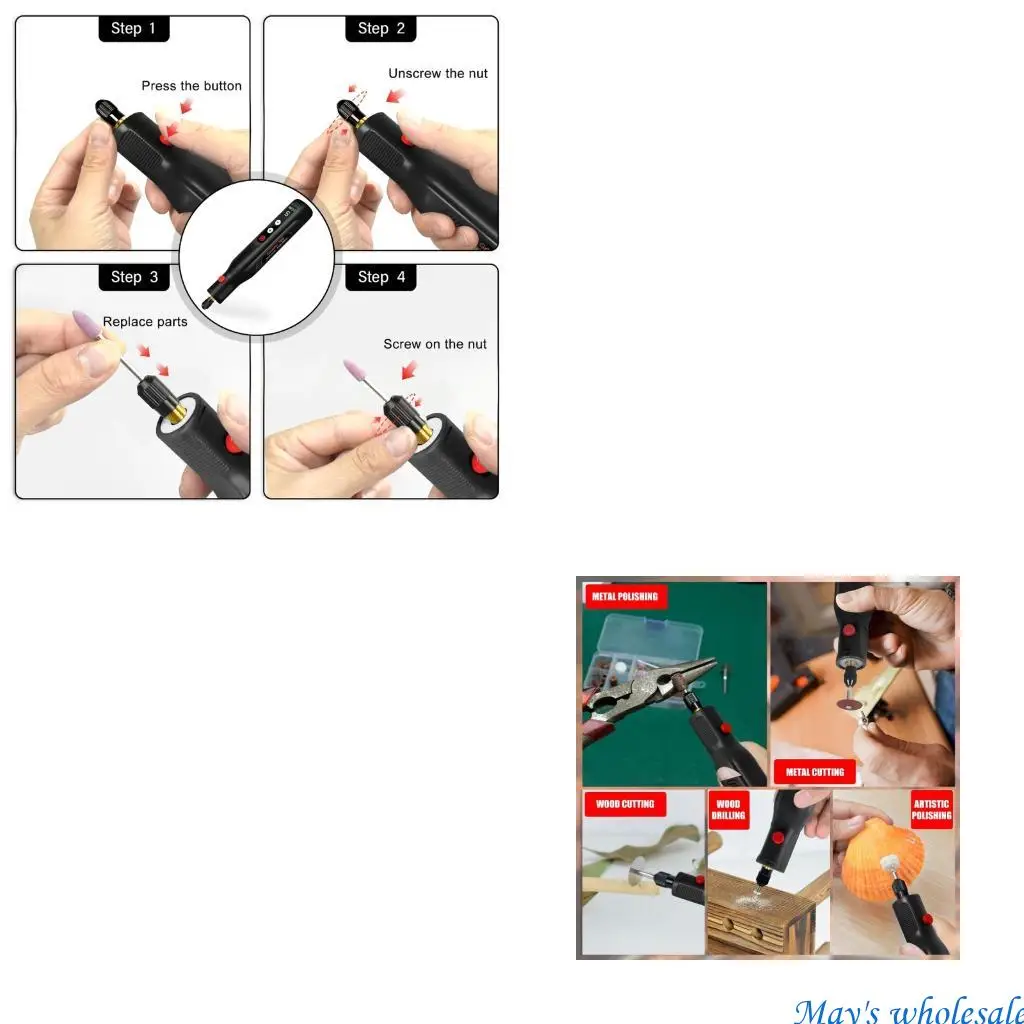 迅速な磁気変化と快適なハンドルを備えた-155-in-1-ハンドヘルド彫刻機-448a