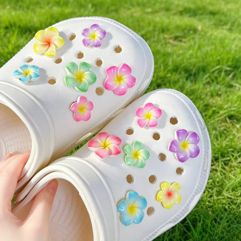 New Sweet Cute Girly Charms Designer Simulated Egg Flower Shoe Jewelry All-match Flower Shoe Charms for Hole Shoes Hot Sale