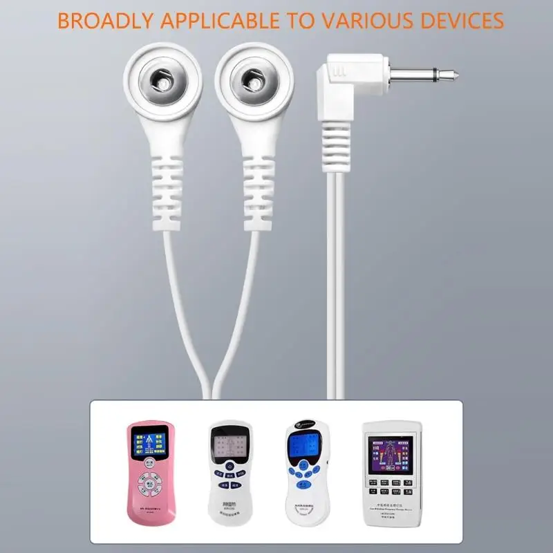 اتصال مزدوج عشرات استبدال كابل درع 2.5 مللي متر 3.5 مللي متر المقابس إلى 3.5 مللي متر المفاجئة أقطاب كهربائية لتحفيز العضلات #6