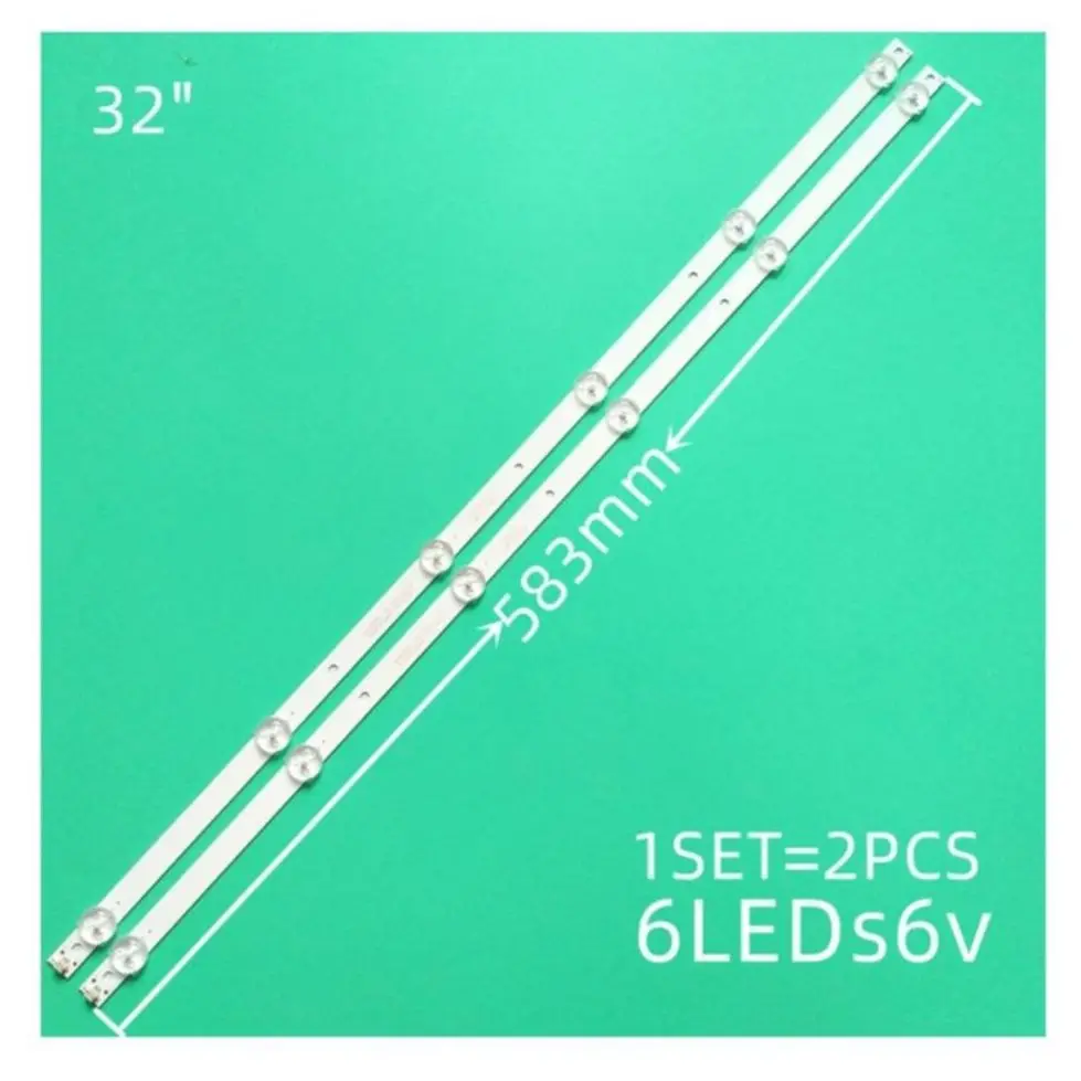 

LED strip for lighting TX-32ER250ZZ 4708-K32WDC-A2113N01 K320WDC2B K320WDC1 A2 471R1P44 K320WDC1176021, 2 pcs, 6 LEDs, 583 mm