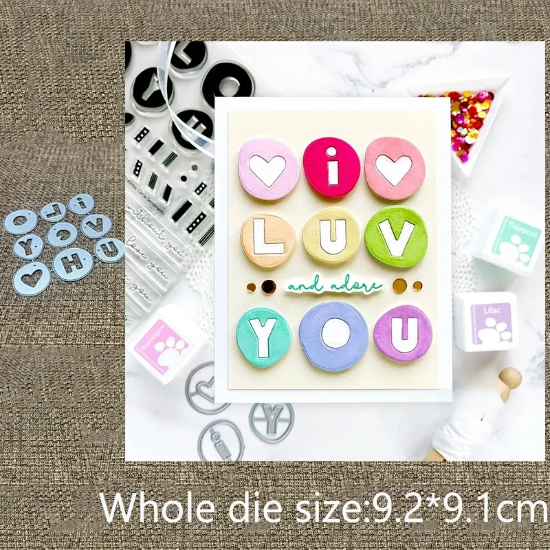 

New Craft Metal stencil mold Cutting Die LOVE HEART RING decorative scrapbook die cut Album Paper Card Embossing Design