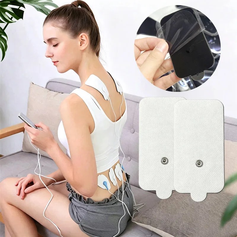 Button Interface Massage Electrode Pad Acupuncture Patch Self Adhesive Replacement Pads For Electric Body Massager Tens Machine