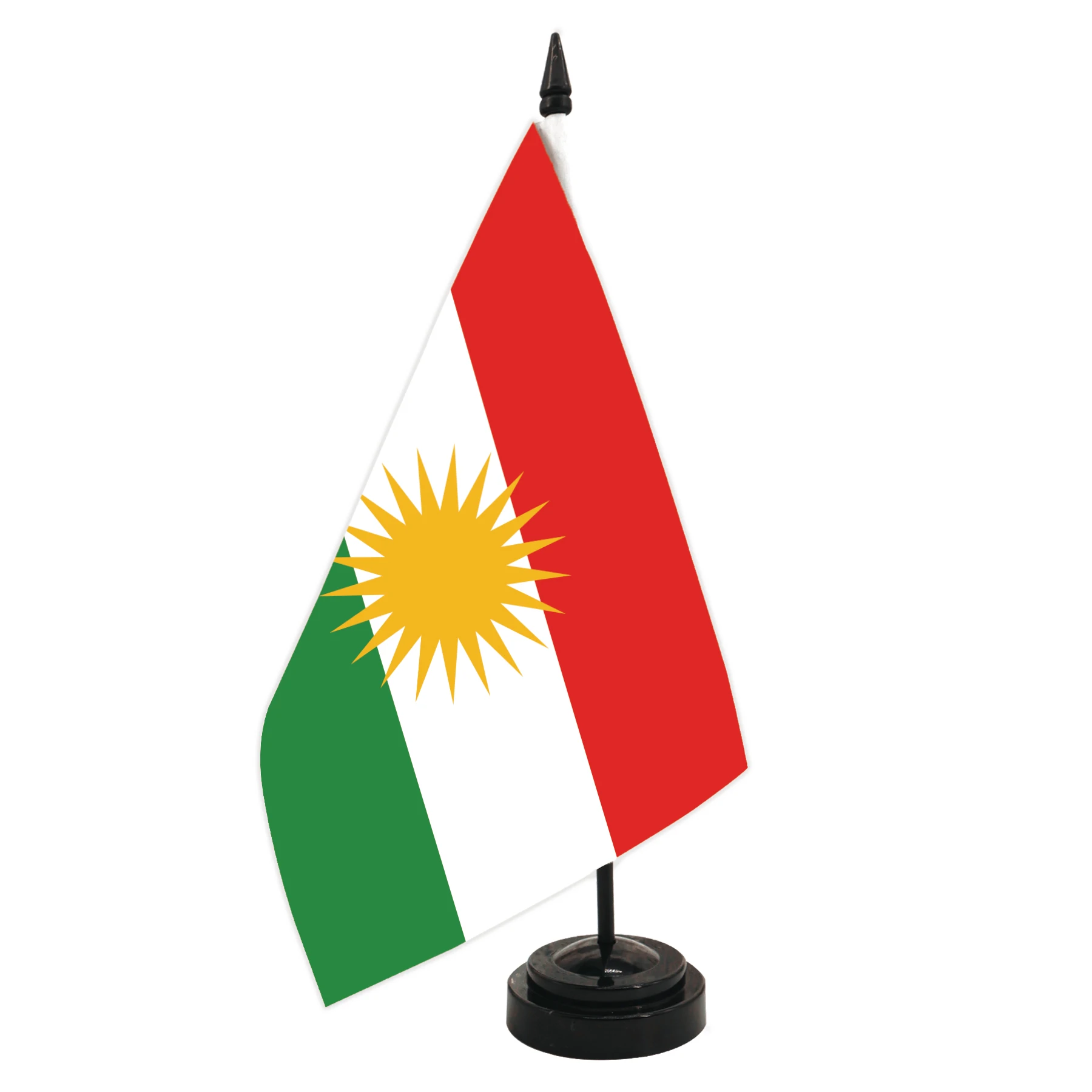 Kurdistan Desk Flag 5.5x8.3inch Conference Negotiation Flag Product Display Office Top Desk Ornaments Flags