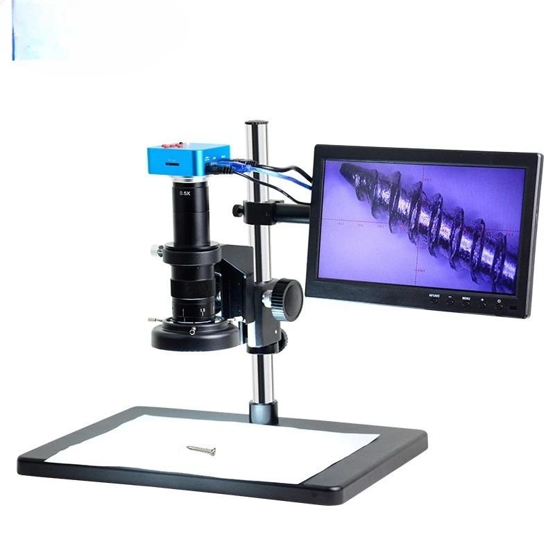 Single tube video microscope 0.7~ 4.5X continuous variable magnifying high definition imaging measurement magnifying glass