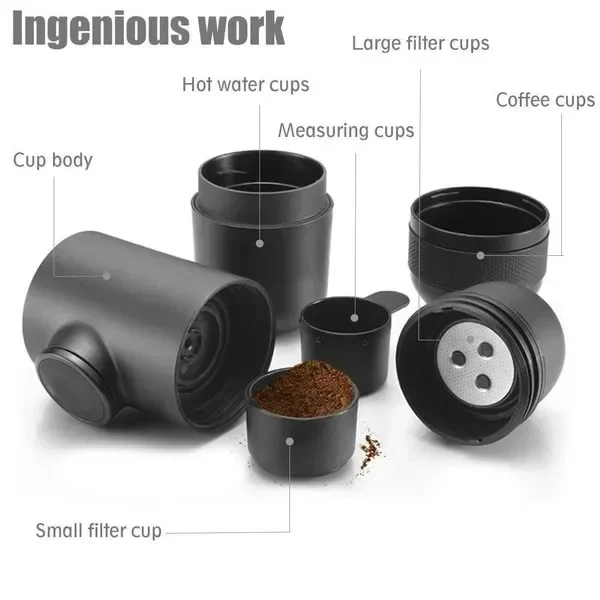 Hand Pressure Manual Mini Espresso Capsule Coffee Machine Cup Portable Espresso Mini Coffee Maker For Travel