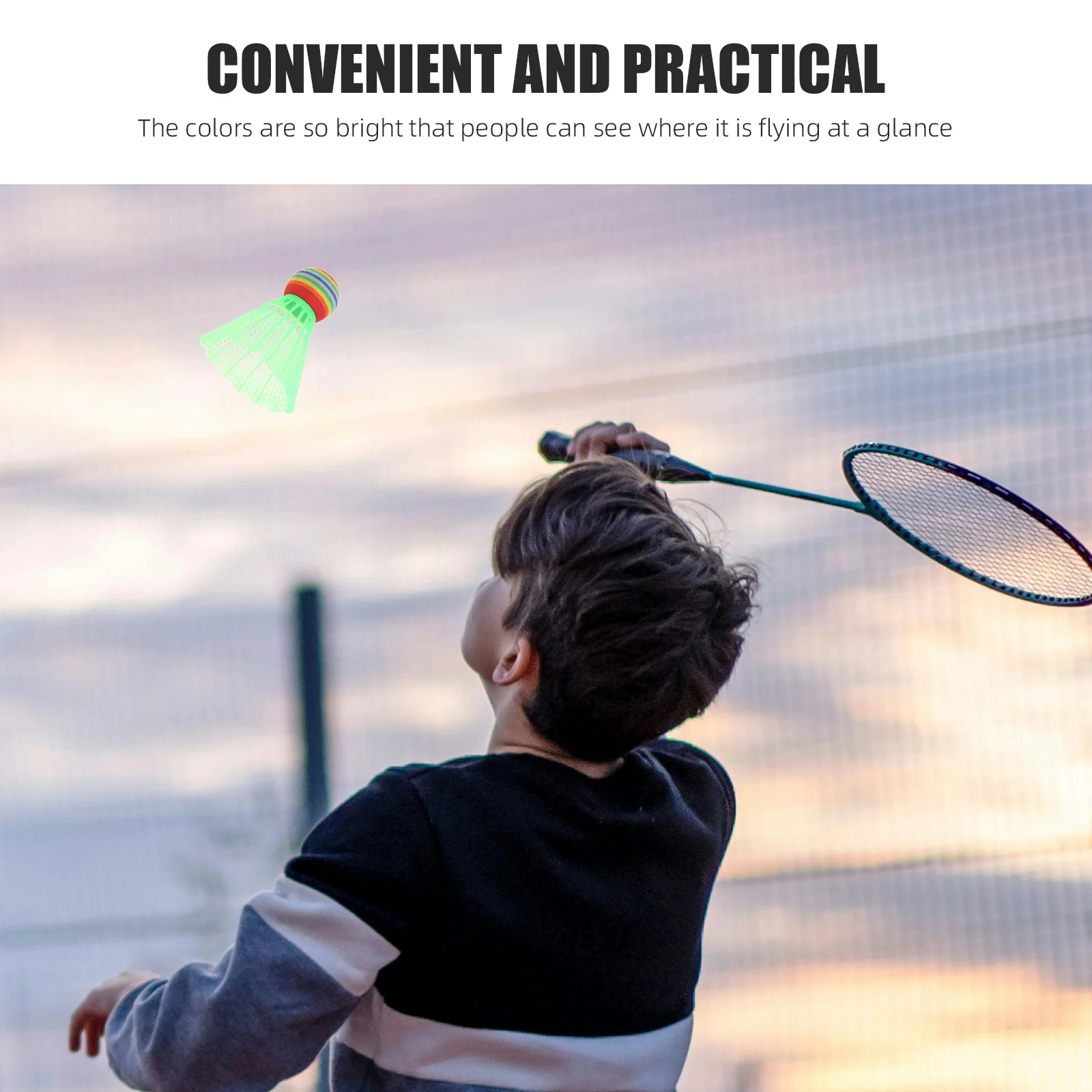 

12pcs Colorful Badminton Shuttlecocks Plastic Birdie Balls For Outdoor Indoor Training Lightweight Windproof Durable Nylon Kids