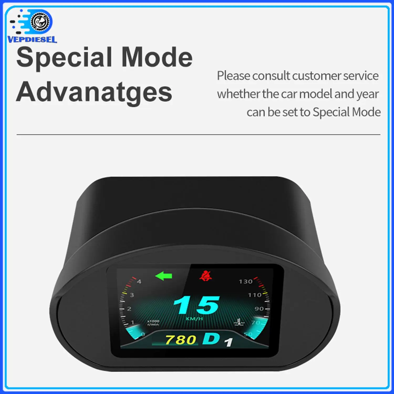 

HUD OBD2 Car Digital Car Speedometer Gauge On-board Computer Auto Diagnostic Automotive Head Up Display Intelligent Systems