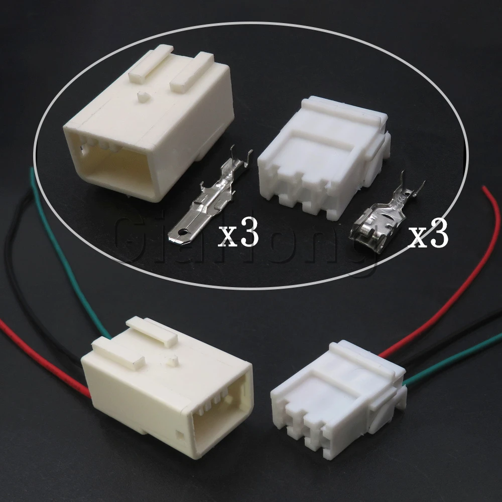 1 Set 3 Ways 142681-9 Auto High Current Wire Sockets 9-144835-3 AC Assembly Car Wiring Harness Plastic Housing Connectors