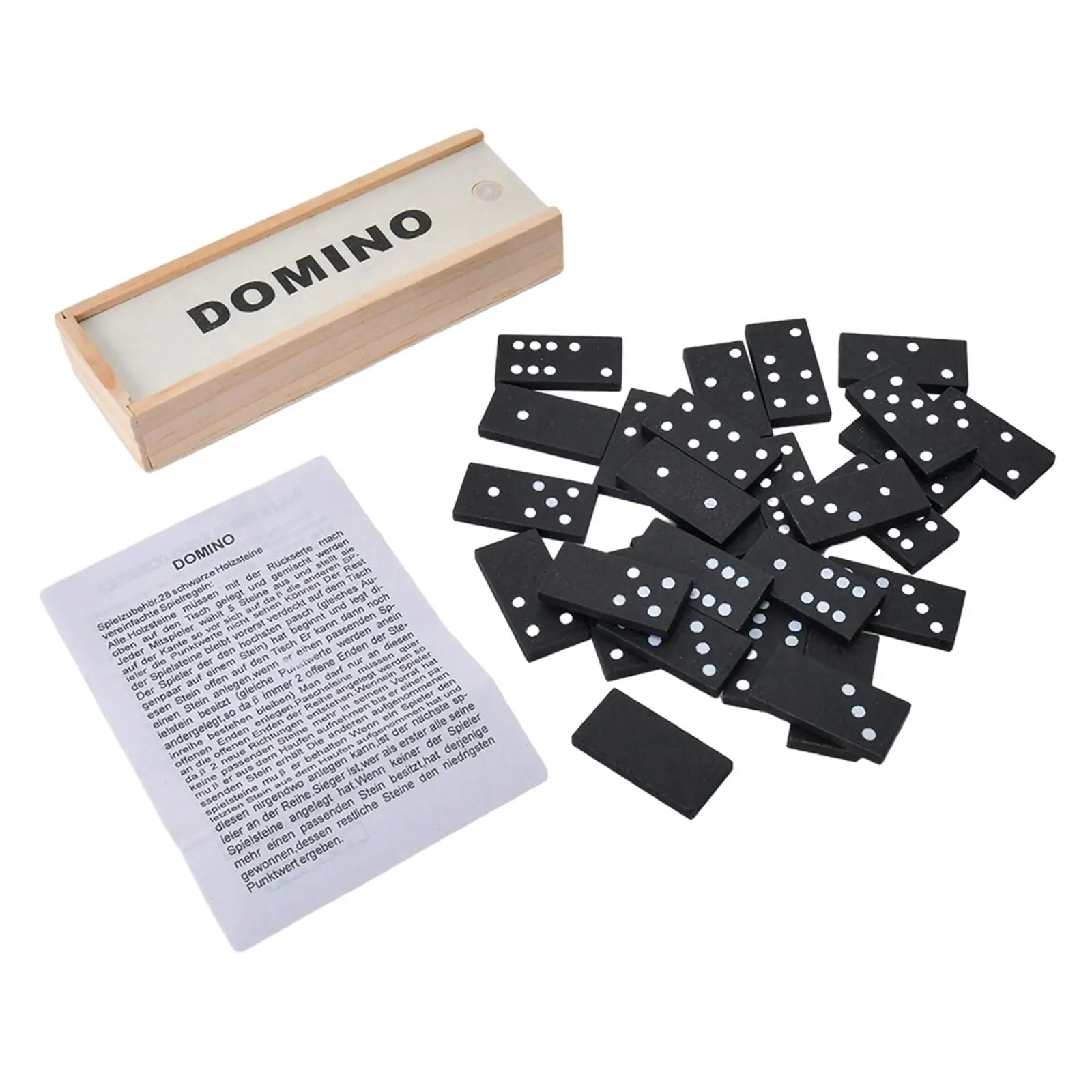 Double Six Domino Set Dominoes Travel Playset Family Fun and Engaging Table Game for Leisure Traveling Tourism Christmas Gift