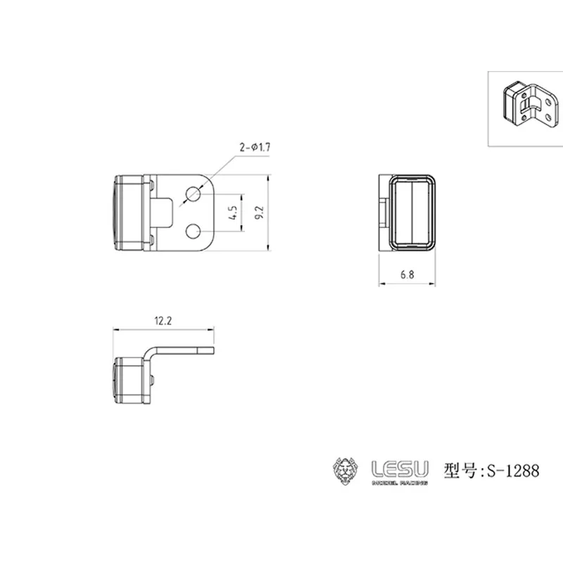 RC 1/14 Width Light Cleaning Light Warning Light LED Light for Tractor Truck Mud DIY Parts