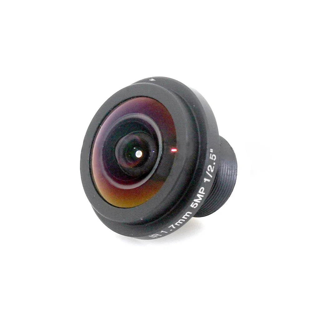 Objectif Fisheye haute définition pour caméra IP CCTV, carte IR pour caméras de sécurité CCTV IP, 1x HD, 5AJFisheye, angle de 1.7mm, 1/1/2"