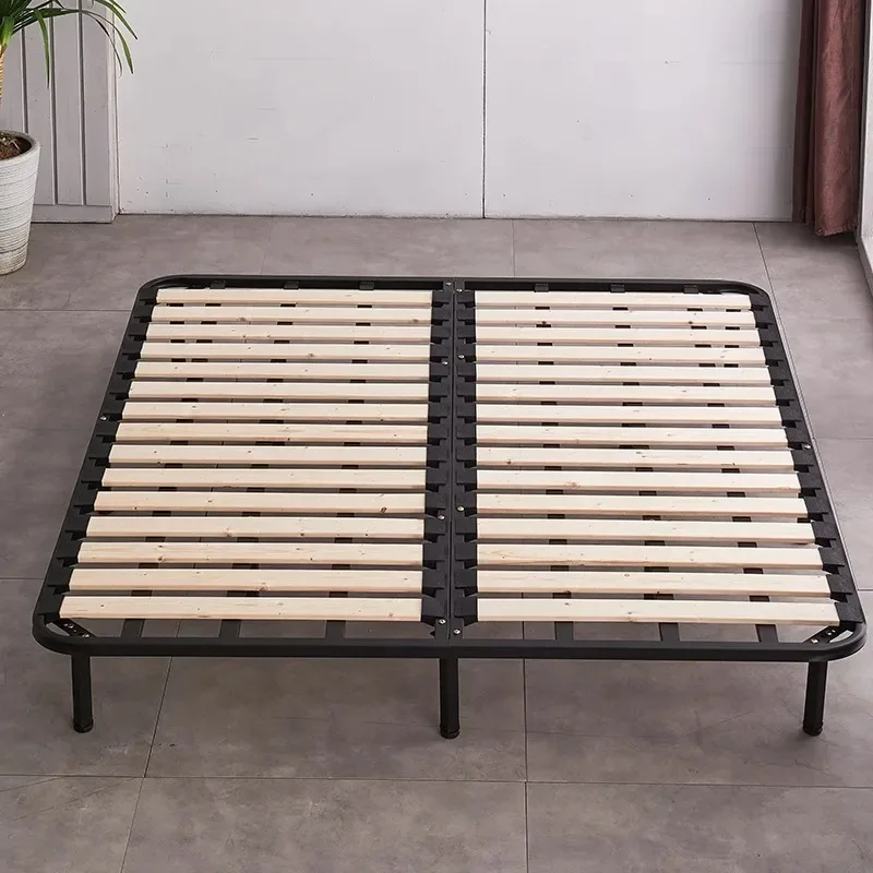 Folding solid wood bed frame row skeleton board wooden dragon skeleton support 1.5 tatami