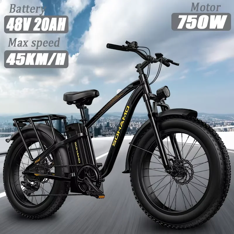 Ebike M3 750w motor 48v 20ah battery adult Electric Bike 26 inch Front fork shock absorber mountain off-road E-bike