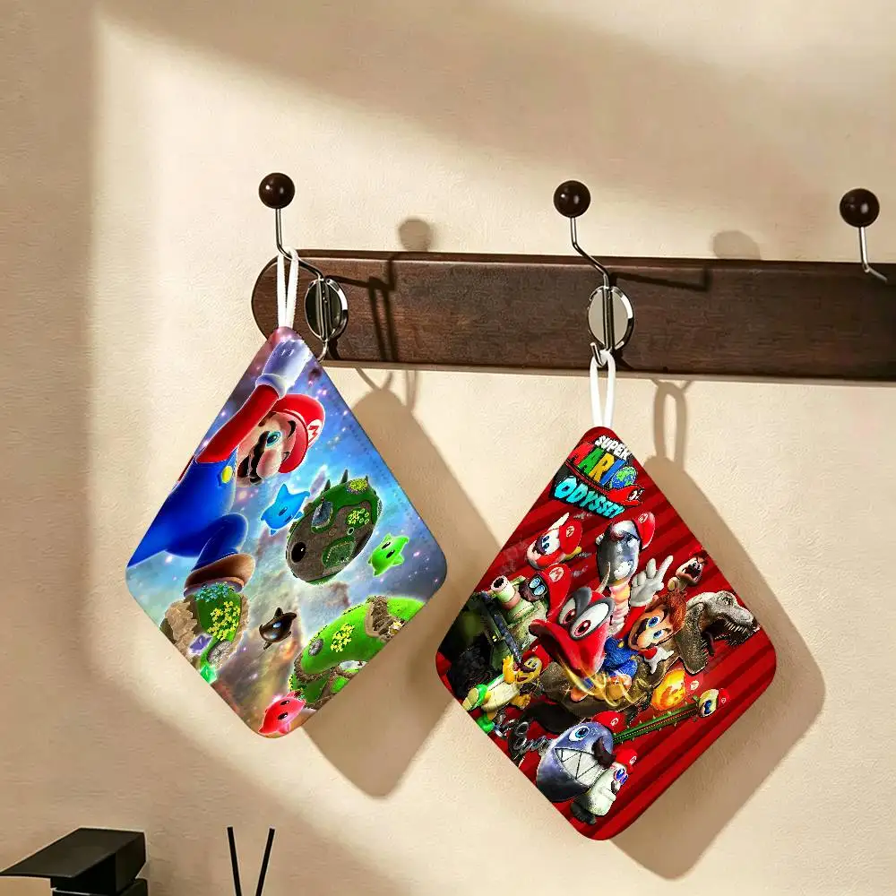 Super Game M-Marios Hanging Kitchen Towel, Polyester Cotton Material, Multipurpose Hand Wiping Towel for Family